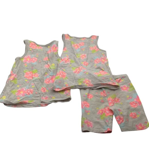 Garanimals Toddler Girls Lot Floral Tank Tops & Shorts 3Pc 5T Shirt & 4T Shorts - Picture 2 of 13